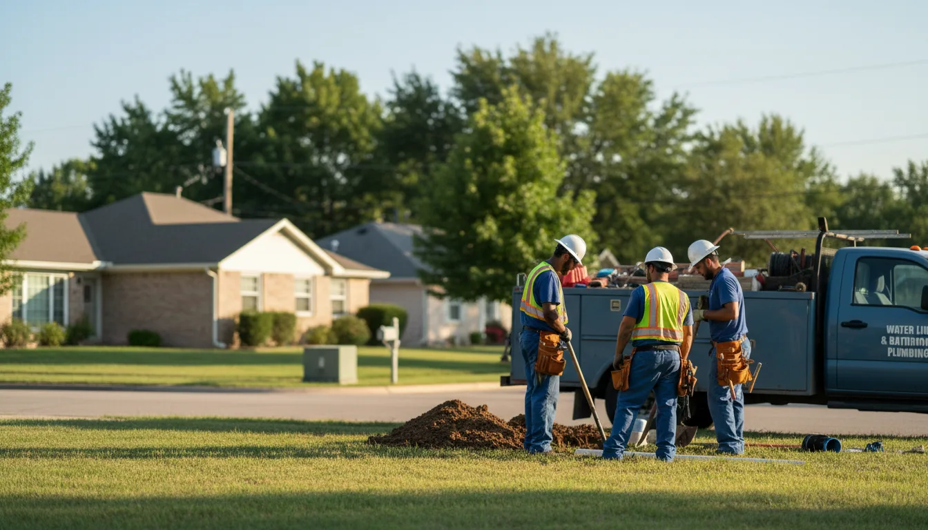 Residential water line and bathroom plumbing service in Hagarville, AR